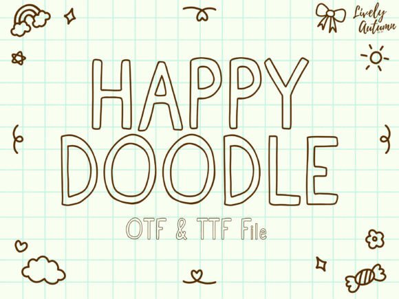 Happy Doodle Font - Featured Image
