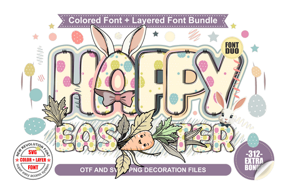 Happy Easter Bundle Font - Featured Image
