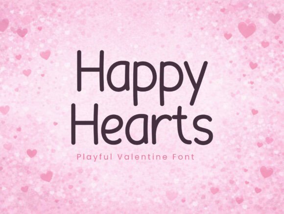 Happy Hearts Font - Featured Image