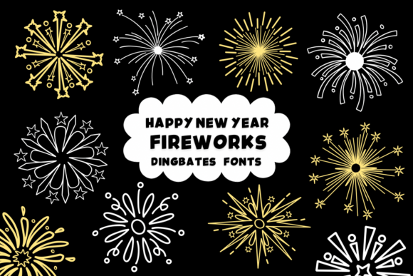 Happy New Year Fireworks Font - Featured Image