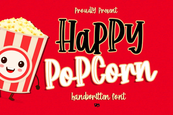 Happy Popcorn Font - Featured Image