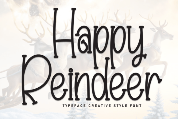 Happy Reindeer Font - Featured Image