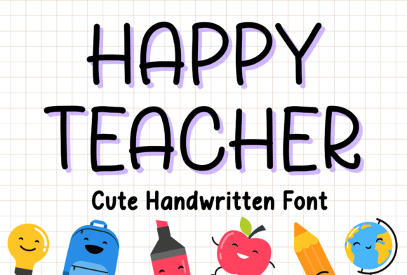 Happy Teacher Font - Featured Image