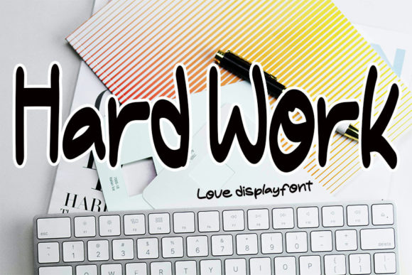 Hard Work Font - Featured Image