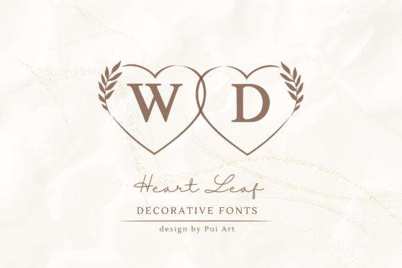 Heart Leaf Monogram Font - Featured Image