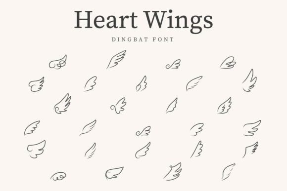 Heart Wings Font - Featured Image