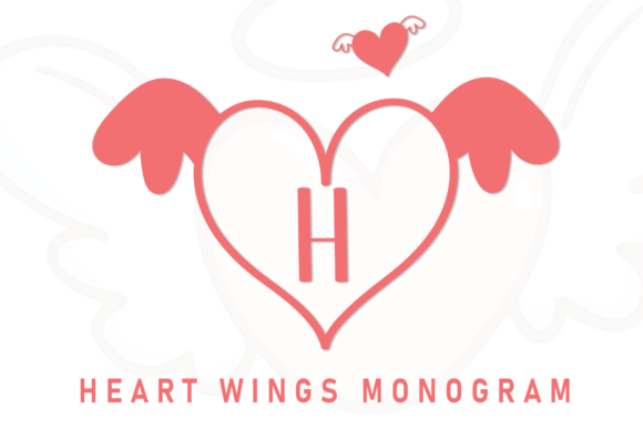 Heart Wings Monogram Font - Featured Image