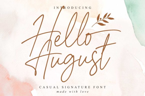 Hello August Font - Featured Image
