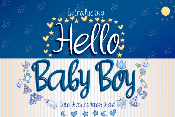 Hello Baby Boy Font - Featured Image