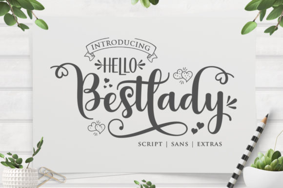 Hello Bestlady Font - Featured Image