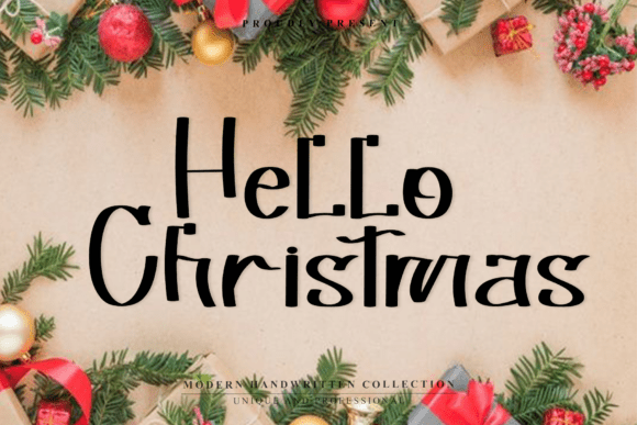 Hello Christmas Font - Featured Image