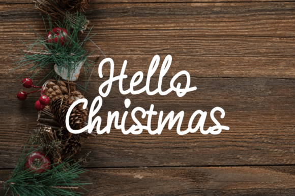 Hello Christmas Font - Featured Image