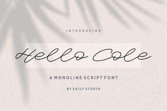 Hello Cole Font - Featured Image