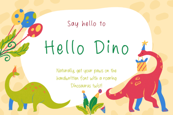 Hello Dino Font - Featured Image