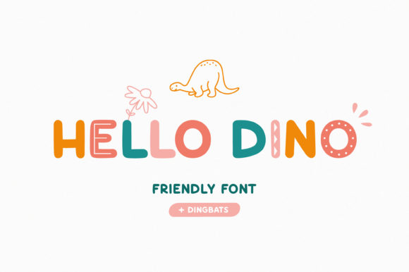 Hello Dino Font - Featured Image